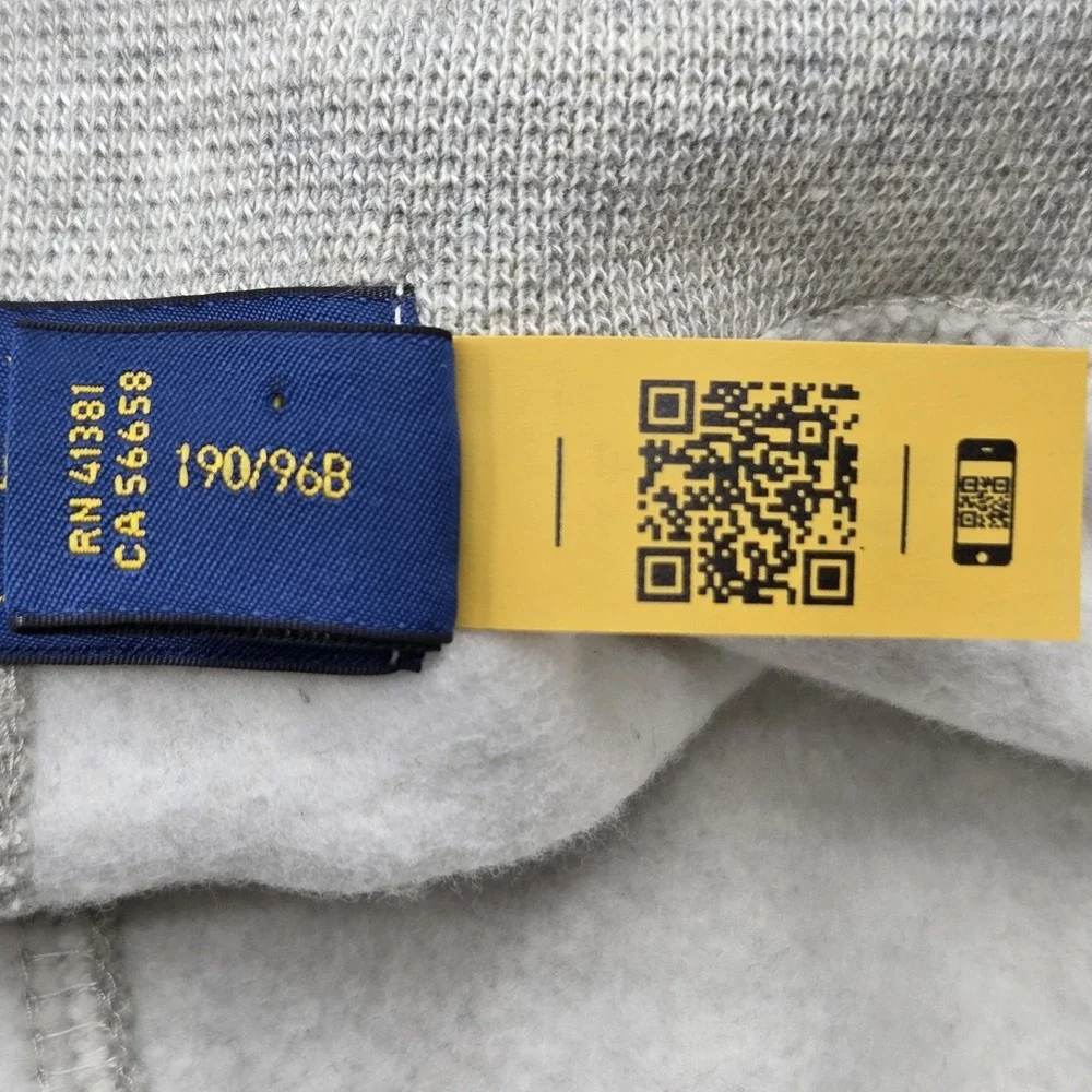 Polo Ralph Lauren Fleece Sweatpants Men XXL Gray Pony Logo Drawstring NWOT